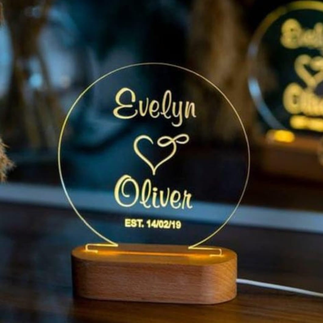 Round 3d Customized illusion Lamp