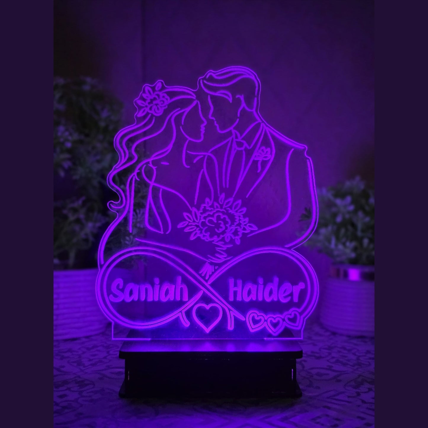 Romantic couple 3d costumized lamp