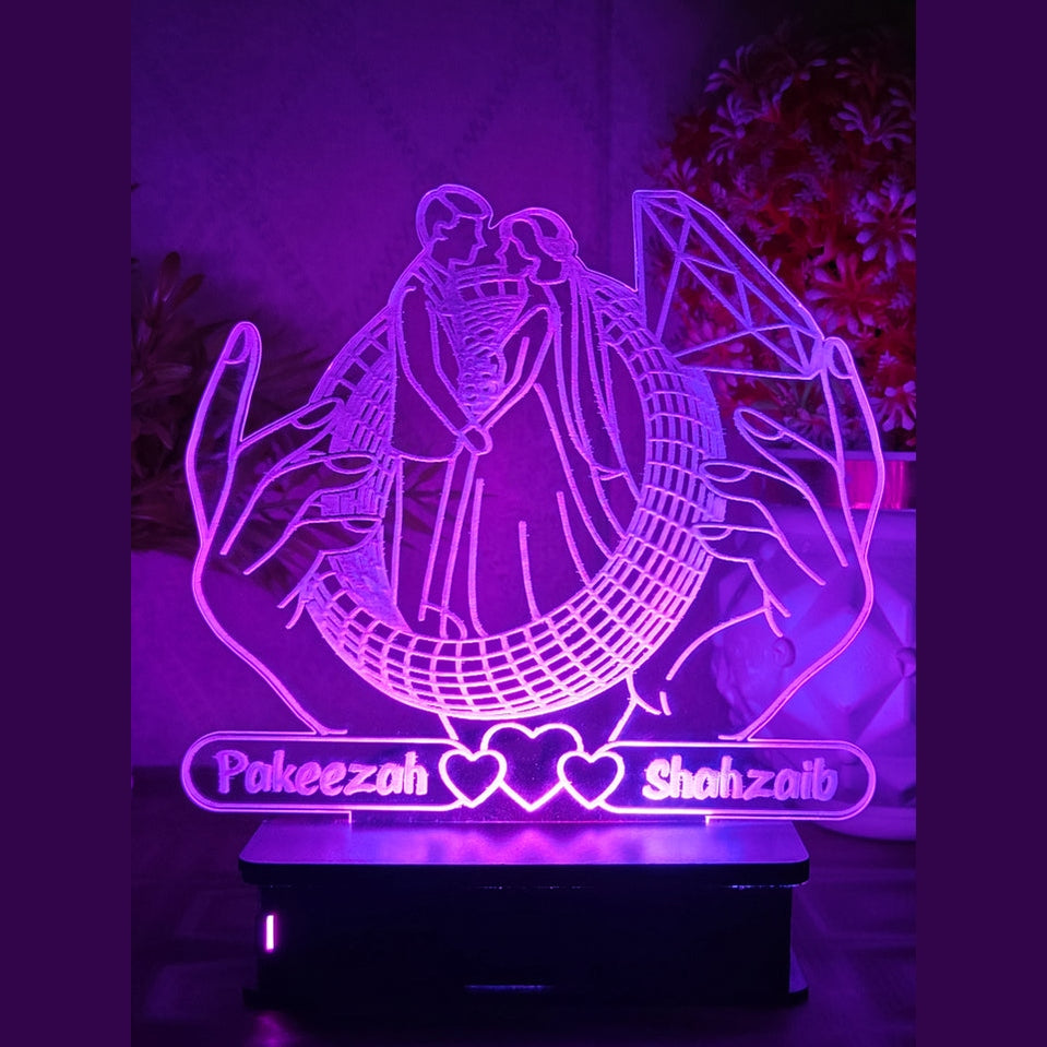 RING HAND 3D COSTUMIZED ILLUSION LAMP