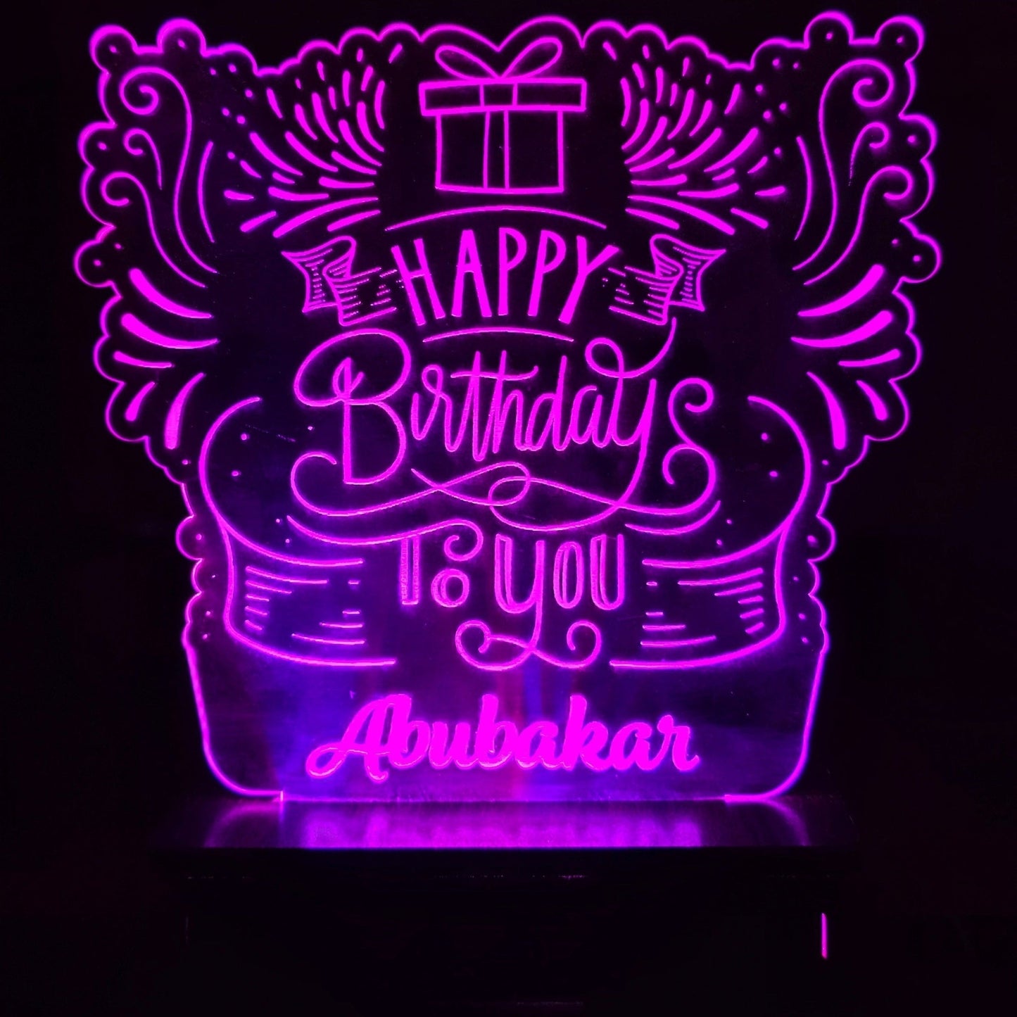 Happy Birthday 3D Customised Illusion Lamp - Hamas Decor