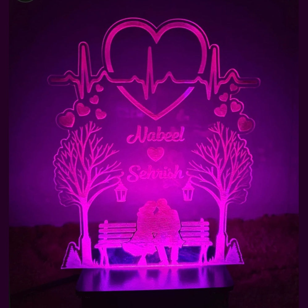 Couple On The Bunch customised Lamp