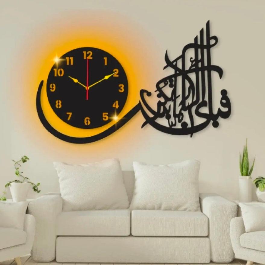 Fabiayi Ala irabikoma tuqazeeban wall clock with light