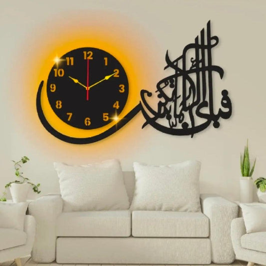 Fabiayi Ala irabikoma tuqazeeban wall clock with light