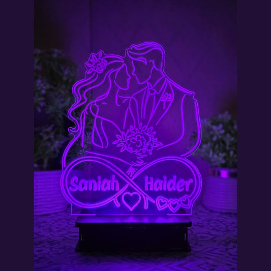 Romantic couple 3d costumized lamp