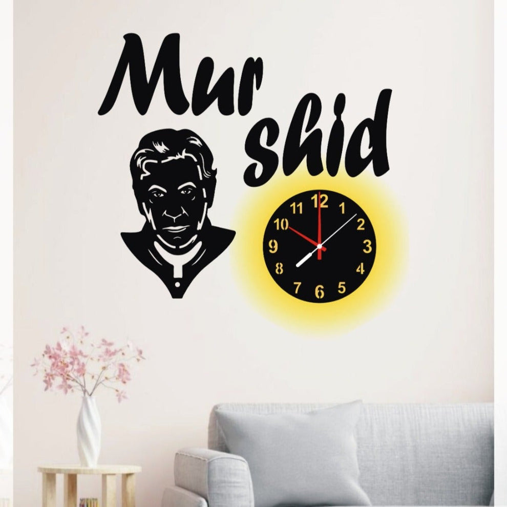 Murshad Imran Khan wall clock with light