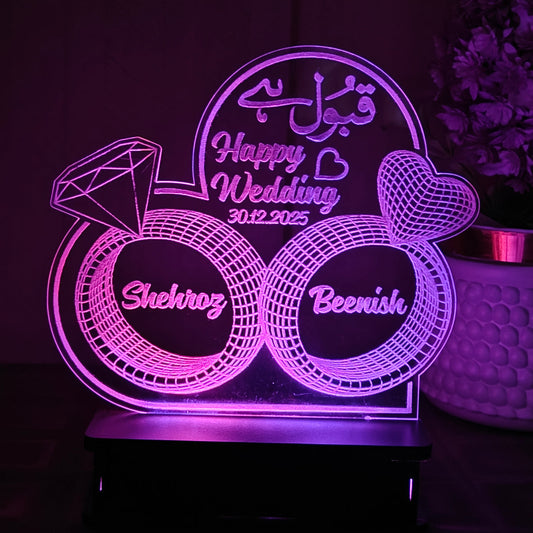 QABOOL HAI 3D COSTUMIZED ILLUSION LAMP